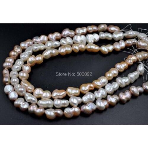 Wholesale 3 strands big 11-13mm Freshwater Baroque Pearl