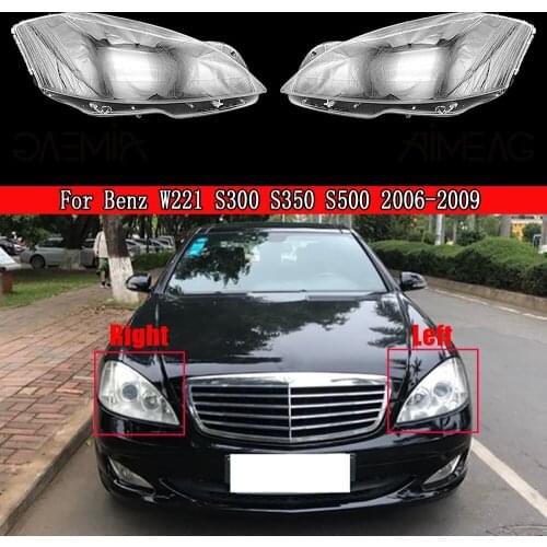 Car Headlight Cover Lens Glass Shell Front Headlamp Transparent Lampshade Auto Light For Mercedes-Benz W221 2006 2007 2008 2009