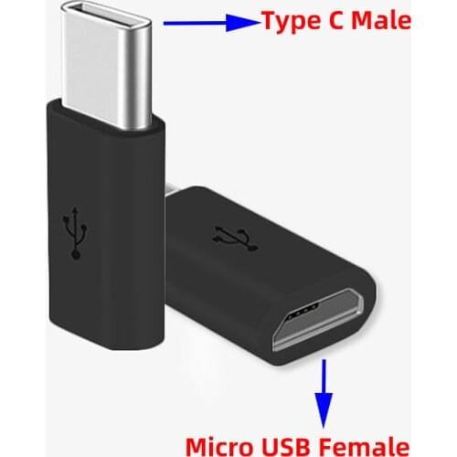Micro USB Female to Type C Male Adapter for Xiaomi Mi 8 Redmi Note 7 Huawei P20 Lite Oneplus 6 Samsung S8 Plus S9