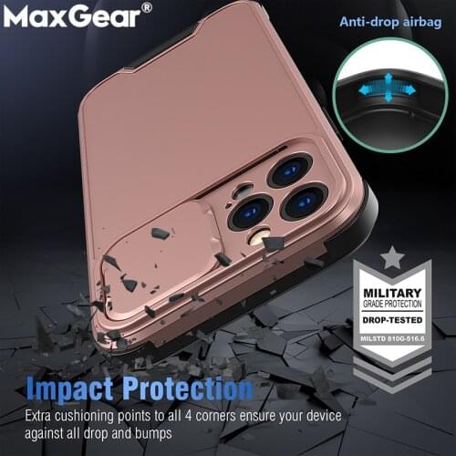 Slide Camera Cover Lens Protection Case For iPhone 11 12 Pro Max XS X XR 6 6S 8 7 Plus SE 2020 Hard Heavy Duty Shockproof Armor