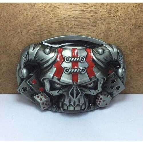 BuckleClub retro cool sheep head skull cowboy jeans gift belt buckle FP-03692 PEWTER FINISH 4cm width loop drop shipping