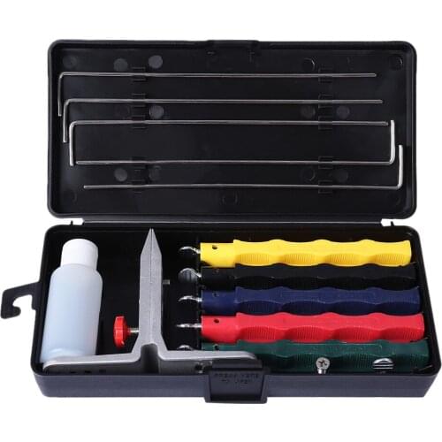 Portable Profession Knife Sharpener Kit 5 Whetstone Sharpen System Grindstone Kitchen Tool Household Knife Sharpener Multi-Tools