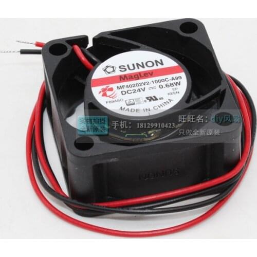 SUNON MF40202V2-1000C-A99 Server Cooling Fan DC 24V 0.68W 40x40x20mm 2-wire