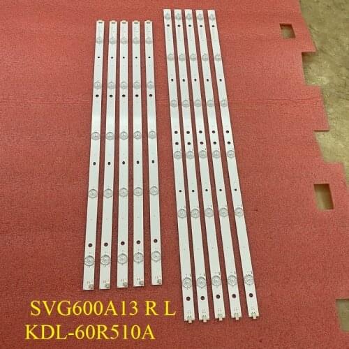 10pcs LED Backlight Strip For SONY KDL-60R510A SVG600A13_REV06_R-L TYPE LCD-60NX100A XT-60CP800 11LED