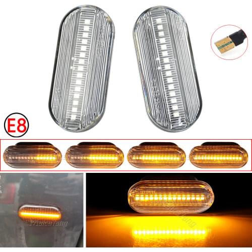 LED Dynamic Side Marker Turn Signal Light Sequential Blinker Light For SEAT Ibiza 6L Cordoba Toledo Leon 1M For Skoda Octavia