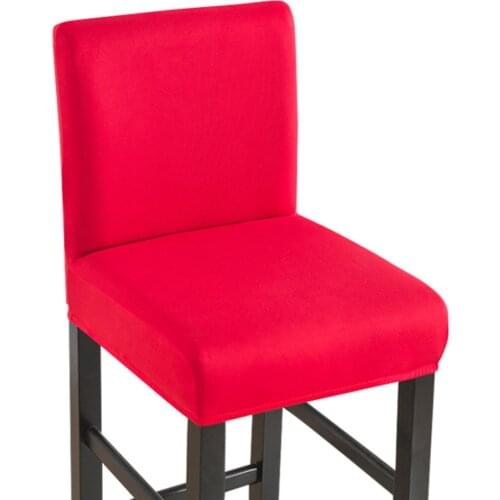 Low Back Chair Cover Spandex Stretch Chair Cover Removable Washable Cafe High Stool Bar Chair Protective Cover Universal Size
