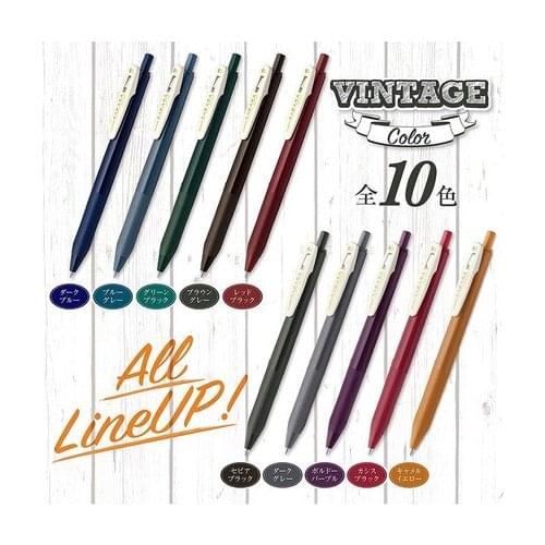 Zebra JJ15 New Vintage Speed Dry Color Gel Pen SARASA CLIP 0.5mm Retro Colors Signature Pen Japan Stationery