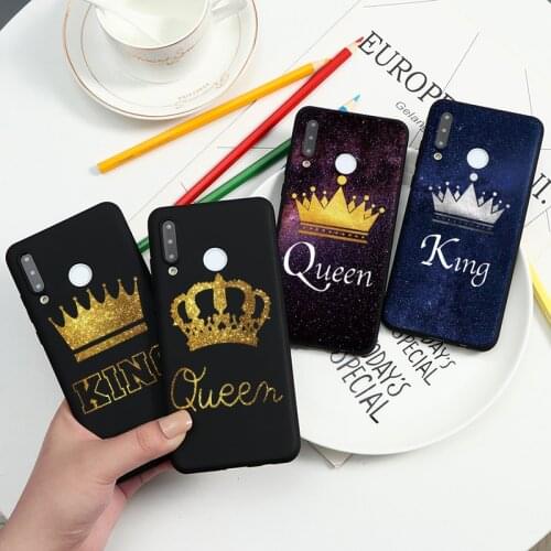 King Queen Lovers Couples Case For Huawei P30 Lite P40 P20 Pro Honor 9 10 20 Lite 8X 10i 20i V30 Y9 Prime P Smart 2019 Cover TPU