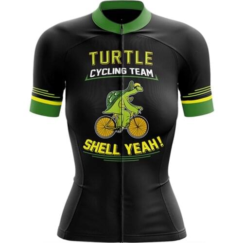 Turtle Cycling Team - Women Cycling Jerseys MTB Bike Cycling Clothing Breathable Mountian Bicycle Clothes Summer Bike Wear