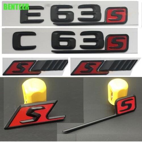ABS S Badge Car Rear Emblem For Mercedes Benz W117 Cla45 W205 C63S E63S W212 W207 W176 A45 W156 Gla45 W204 AMG