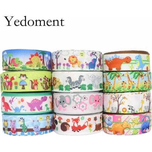 50 Yards 7/8' 22MM Animals Printed Grosgrain Ribbons For Hair Bows DIY Handmade Materials Y2020090904