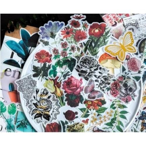 60pcs Natural Collection Die Cut Stickers for Scrapbooking Happy Planner/Card Making/Journaling Project Craft