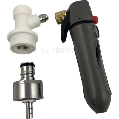 Bar Accessories Carbonation Cap w/ 5/16" Barb Co2 Keg Charger Kit With Ball Lock Disconnect Beer Brewing Soda Drink