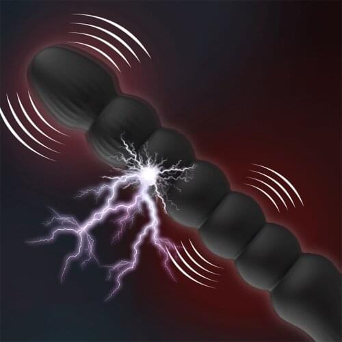 Electric Shock Anal Vibrator Sex Toy For Women Anal Beads Vibrators Gay Prostate Massage Silicone Butt Plugs Sex Toys For Couple