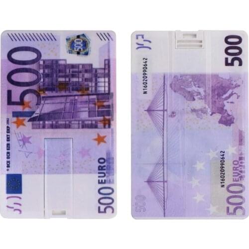 Money Car USB Flash Drive 4GB 8GB 16GB 32GB 64GB Dollars PenDrive Wallet Pen Drive 128GB Euro Memory USB Stick Flash U Disk
