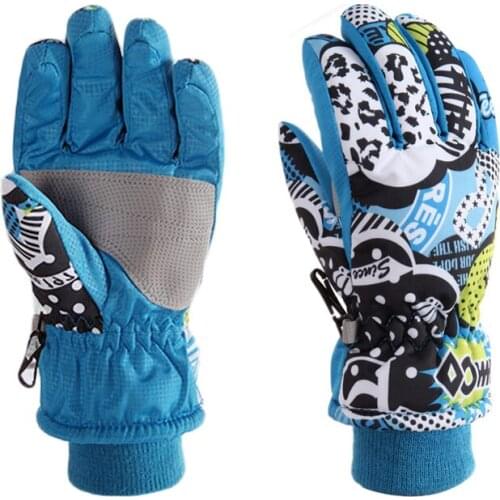 Wild Snow Brand Cartoon Winter Children Warm Gloves Windproof Waterproof Winter Ski Gloves Kids Outdoor Snowboard Snow Gloves