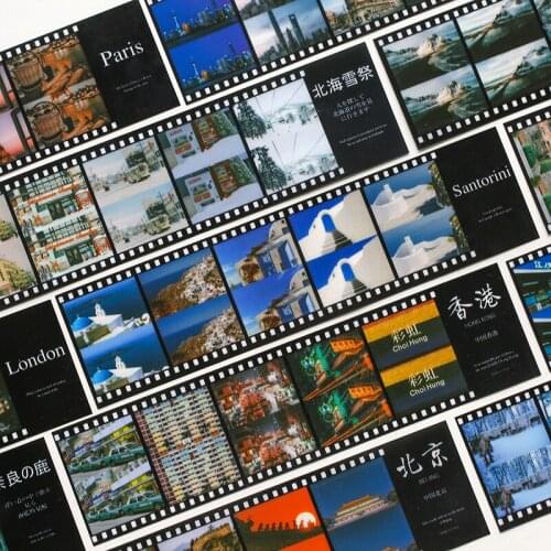 Travel Photograph junkJournal Decorative Stickers Scrapbooking Stick Label Diary Album Stationery Retro film Sticker