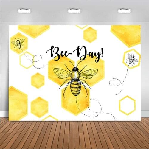 Sweet as can bee backdrop for photography yellow bee background for photo studio children birthday party newborn baby show photo