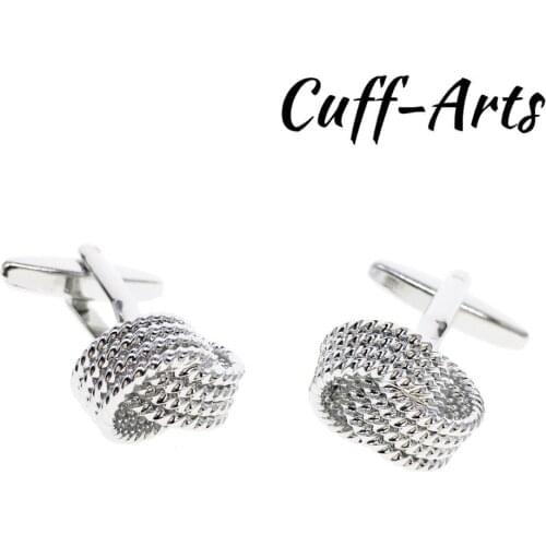 French shirt cufflink for mens Classic Knot Cuffs link Button male Gold High Quality Luxury Wedding by Cuffarts C10391