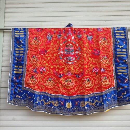 Unisex high quality Taoist embroidery cranes dragons cassock robe taoism clothing vestment gown garment