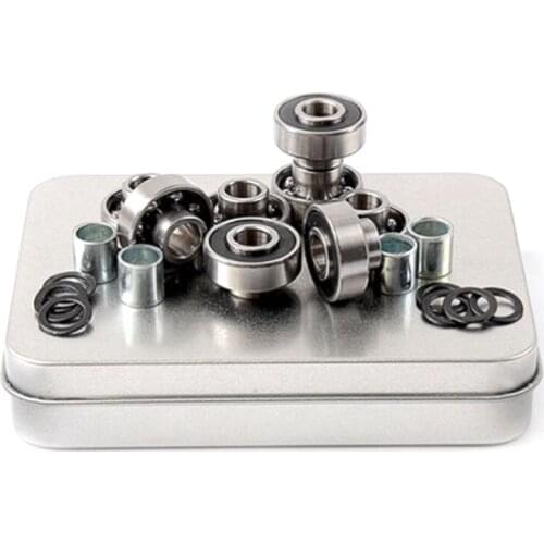 HOT 8Pcs High Speed Pro Longboard Skateboar Bearings Cr Mo Steel ABEC-9 608RS Sakting Bearing