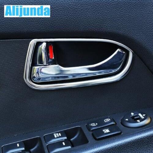 Alijunda ABS Chrome trim Car interior Door handle decorative light strip for Kia Sportage R auto accessories