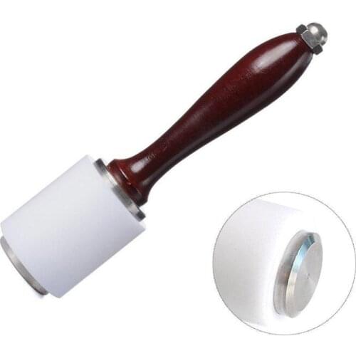 JUSTINLAU Nylon Leathercraft Carving Hammer Sew Leather Cowhide DIY Tools Kit with Wooden Handle