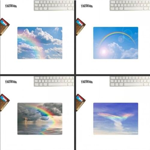 Yu Zuoan Gorgeous Rainbow Natural Landscape Small Mouse Pad Laptop Cute Table Mat Peripheral Accessories Home