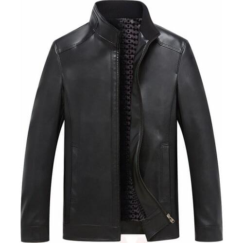 New Mens Leather Jackets Motorcycle genuine Jacket Male Autumn Casual Leather Coats Warm Leather Jackets Coats Outwear