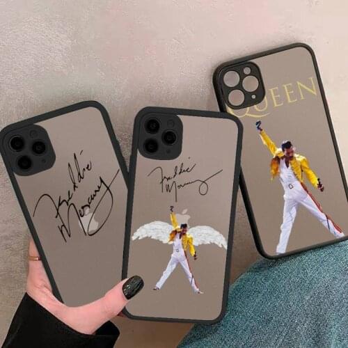 Rock singer Freddie Mercury Queen Phone Cases matte transparent For iphone 7 8 11 12 plus mini x xs xr pro max cover