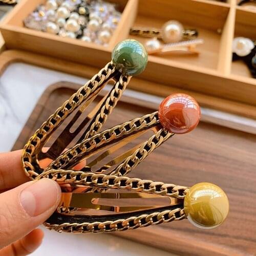 Fashion Chain hairpin Hairpins Hair Accessories for Women Girls Hair Clips Elegant lady Hair Clips Barrette Headwear