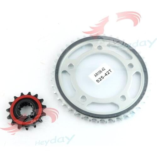 Motorcycle Parts Front & Rear Sprockets Kit Fit 525 Chain For HONDA CB600F 2014-2018 15 16 17