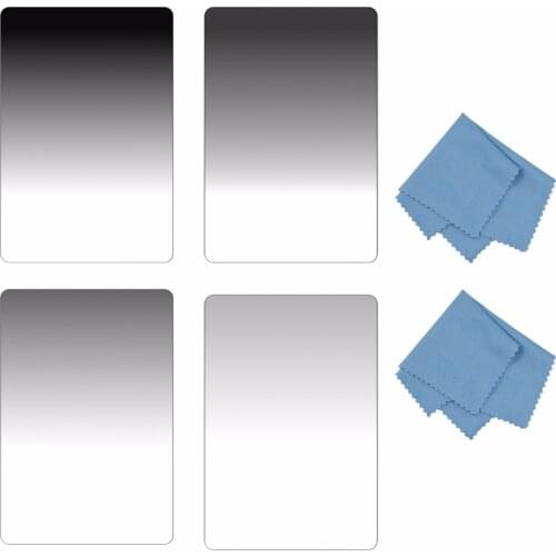 SIOTI Square Filter Kit with Grandient ND2&Grandient ND4&Grandient ND8&Grandient 16 for Lee Cokin Z Hitech Sioti 4X6'' Holder