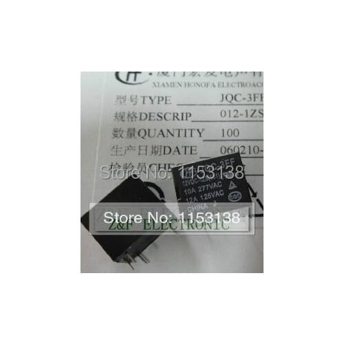 Wholesale DIP-5 relay JQC-3FF-12VDC-1ZS T73 JQC-3FF-012-1ZS new original 10PCS/LOT