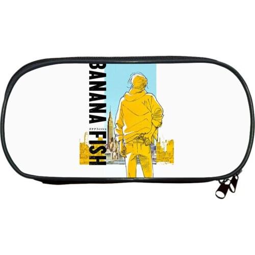 Manga Banana Fish Pencil Case Kids Pencil Box Multifunctional Stationery Bag Children Pen Box Boys Girls Fashion Cartoon Pen Bag