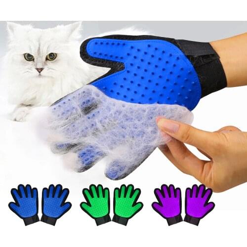Pet Grooming Glove for Cat Silicone Deshedding Hair Gloves Dogs Cats Hair Remove Brush Pets Cleaning Glove Massage Bathing Combs
