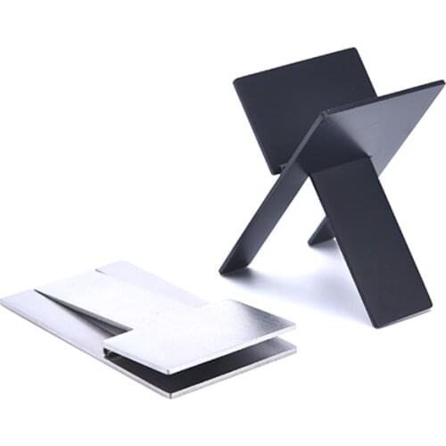 Stainless Steel Foldable Cigar Holder Cohiba Black Ashtray Display Stand Rack Smoking Accessories Household Merchandises