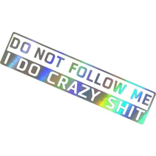 Car Styling Body Sticker Do Not Follow Me Auto Reflective Decoration Accessory Prints Footprint Decal Car Sticker