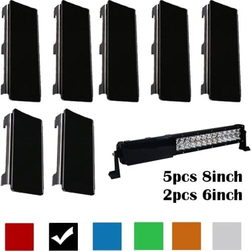 52" inch Offroad Led Light Bar Dust Proof Protective Lens Covers Black Amber Clear Red Blue Green 6" 8" for JEEP ATV SUV TRUCKS