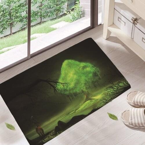 Mysterious Enchanted Forest Floor Mats Living Rooms Anti-slip Carpet for Bedroom Kitchen Bathroom Rug Welcome Mats Front Door