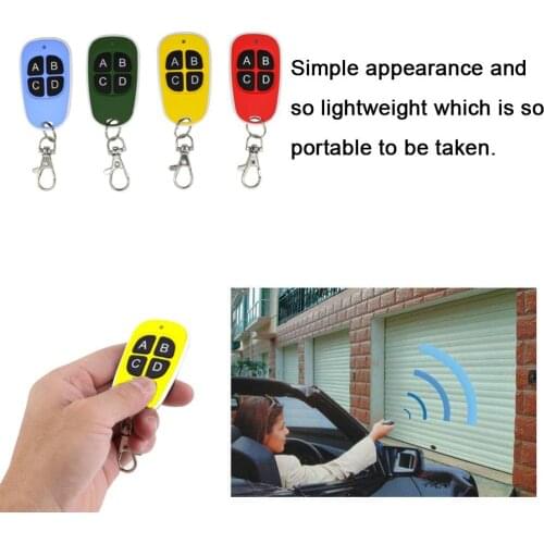 433MHz 4 Keys Copy Garage Door Universal Remote Control Cloning electric gate Remote Controller With Emission LED Indicator