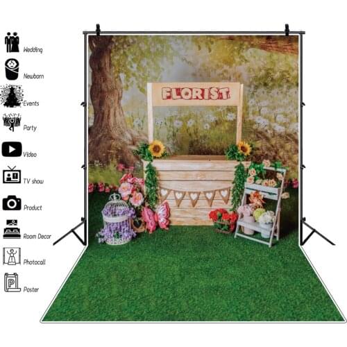 Yeele Easter Spring Flower Forest Green Grass Backdrop Photography Newborn Baby Shower Birthday Photo Background Photocall Vinyl