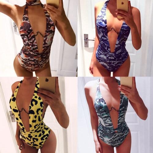 Women Swimming Costume Padded Swimsuits Monokini One Piece Swimwear Beach Bikini