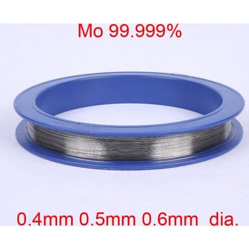0.4mm 0.5mm 0.6mm Mo 99.999% High purity molybdenum wire molybdenum filament Mo molybdate line Molten spray cloth static poles