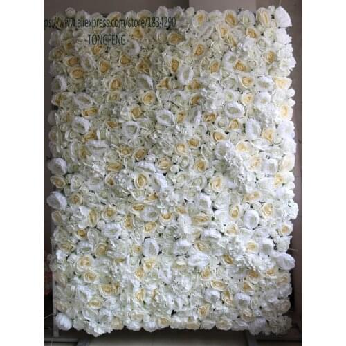 10pcs/lot Artificial silk hydrangea peony rose flower wall wedding backdrop decoration flower runner wedding table centerpiece