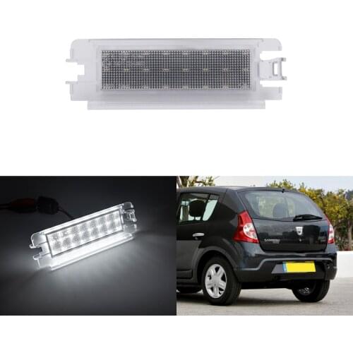 For Renault Clio II Facelift 01-05 For Dacia Logan I Sedan (LS) 04-12 Sandero I (SD) 08-12 1x White SMD Led License Plate Light