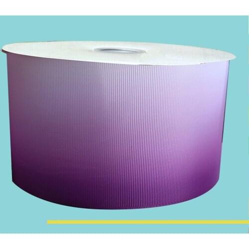 3" inch 75 mm 7.5 cm purple color gradient free shipping printed grosgrain ribbon for gift packing
