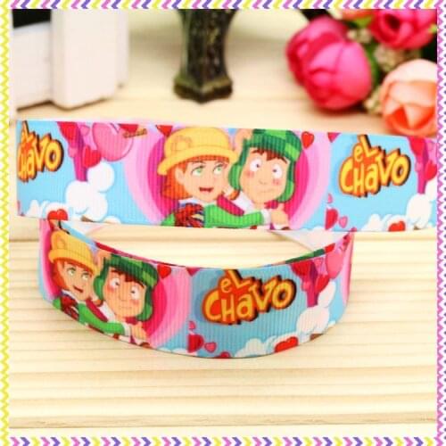 7/8'' Free shipping chavo printed grosgrain ribbon hair bow headwear party decoration wholesale OEM 22mm H4460