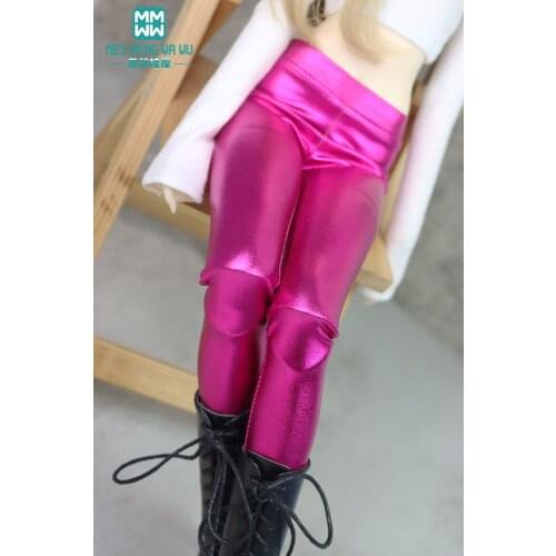 Fits 1/3 1/4 1/6 BJD SD DD Boys Toys Ball Jointed Doll accessories Fashion tight leather pants Girls gift