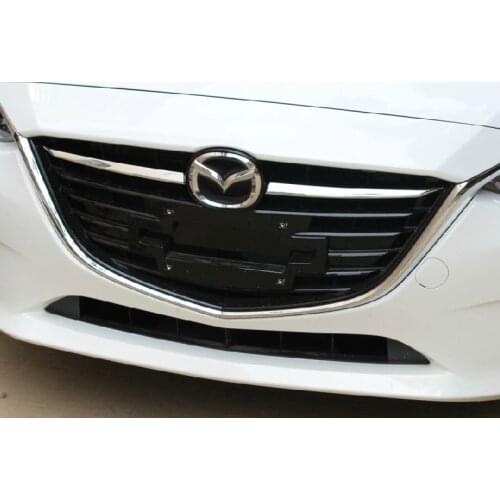 Auto Front grille trims for mazda 3 2014 2015 2016 ,ABS,2pc/lot